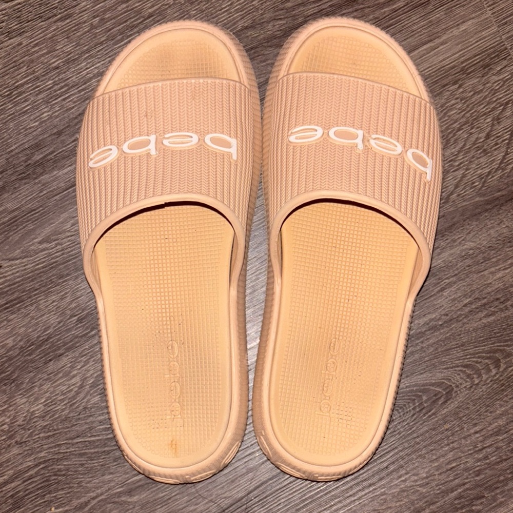 Bebe Tan Sandals Minimalist Design